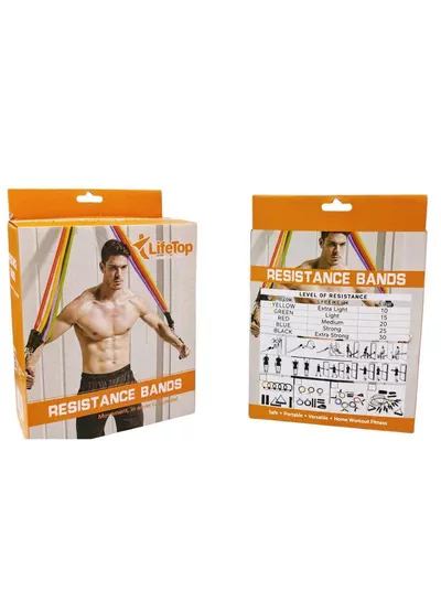 Adjustable Resistance Bands Home Gym Exercise Set Create your own home gym with adjustable resistance bands, non-slip handles, ankle straps, and a secure door anchor. Ideal for strength training, fitness, muscle building, toning, and everyday workouts.-2
