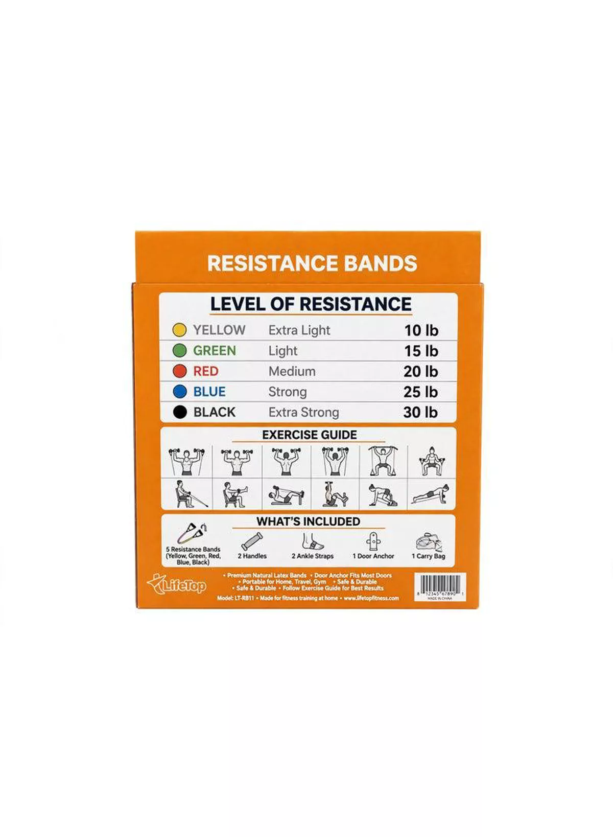 Adjustable Resistance Bands Home Gym Exercise Set Create your own home gym with adjustable resistance bands, non-slip handles, ankle straps, and a secure door anchor. Ideal for strength training, fitness, muscle building, toning, and everyday workouts.-3-3