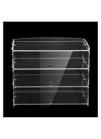 Eworld 3-Tier Clear Acrylic Display Cabinet with Detachable Flip Lid Design -8