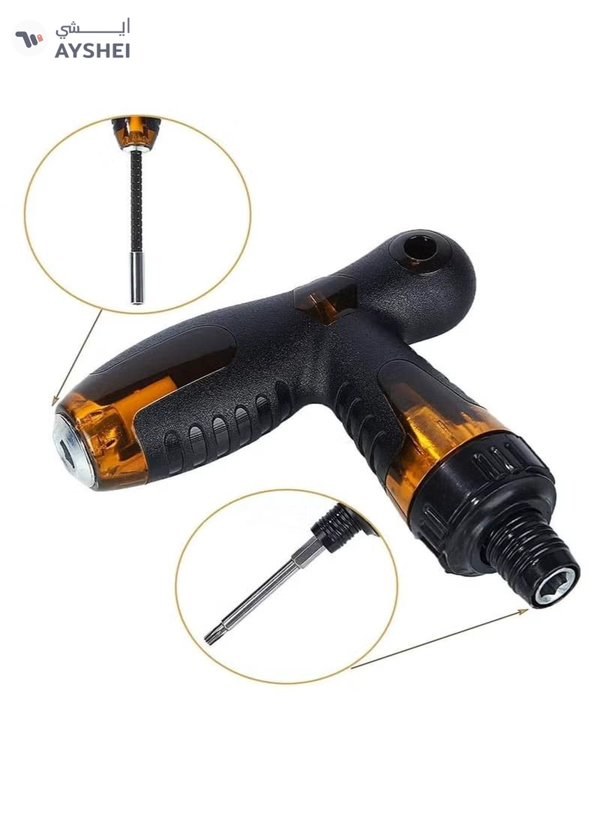 ABBASALI Screwdriver Handle Ratchet Wrench T Handle Screw Driver Kit-1-1