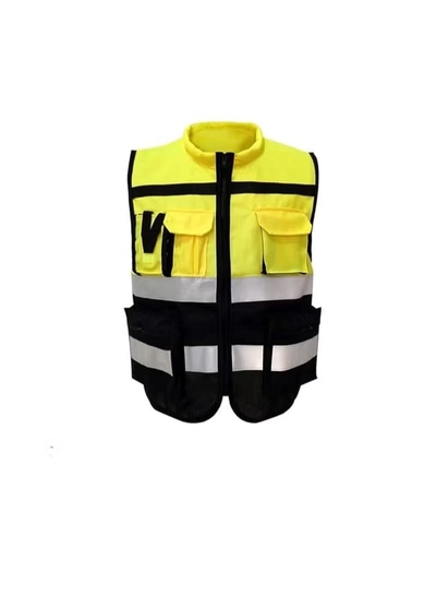 ABBASALI Vest Pocket Men's High Visibility Safety Printed-0