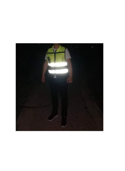 ABBASALI Vest Pocket Men's High Visibility Safety Printed-3