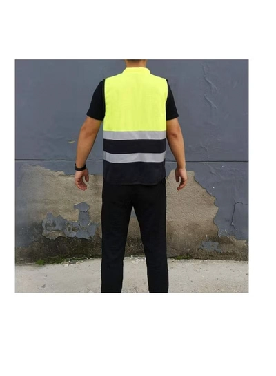 ABBASALI Vest Pocket Men's High Visibility Safety Printed-2