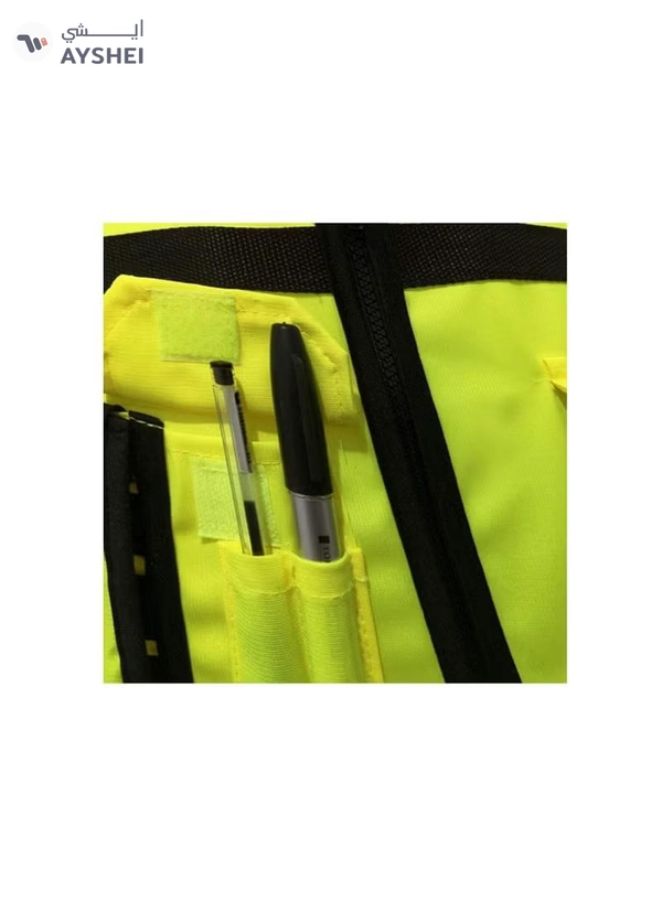 ABBASALI Vest Pocket Men's High Visibility Safety Printed