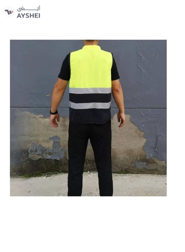 ABBASALI Vest Pocket Men's High Visibility Safety Printed