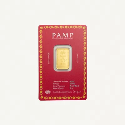 PAMP Suisse Diwali Lakshmi and Sacred Cow Gold 5 gram Bar-3