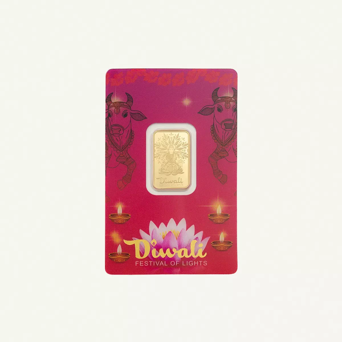 PAMP Suisse Diwali Lakshmi and Sacred Cow Gold 5 gram Bar-0-0