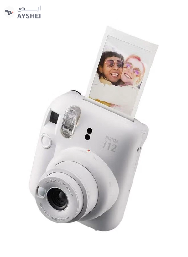 FUJIFILM Instax Mini 12 Instant Film Camera With Pack Of 20 Films Clay White