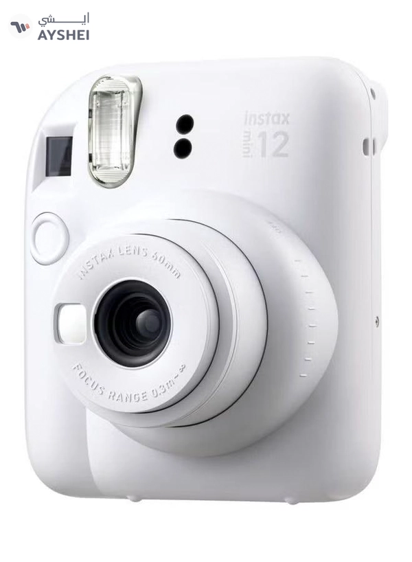 FUJIFILM Instax Mini 12 Instant Film Camera With Pack Of 20 Films Clay White