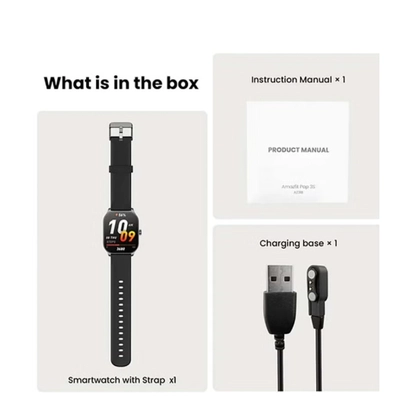 Amazfit Pop 3s Ultra-large 1.96" HD AMOLED Display,Fashionable Curved-3