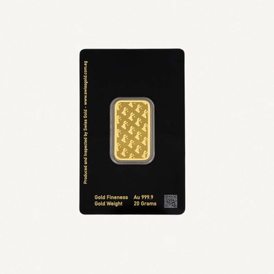 20 Grams Swiss Gold Bar 100% Authentic - Variable Design-1