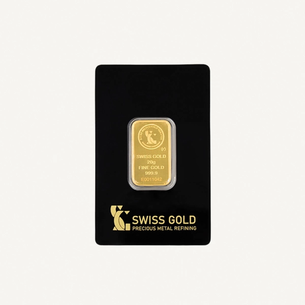 20 Grams Swiss Gold Bar 100% Authentic - Variable Design
