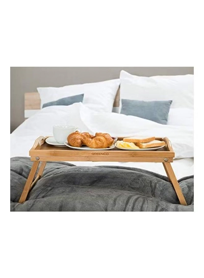Greenco Foldable Breakfast Table Brown-2