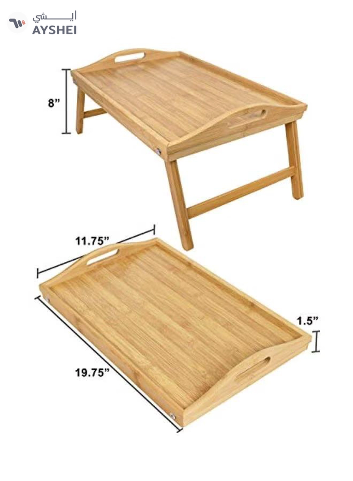 Greenco Foldable Breakfast Table Brown-4-4
