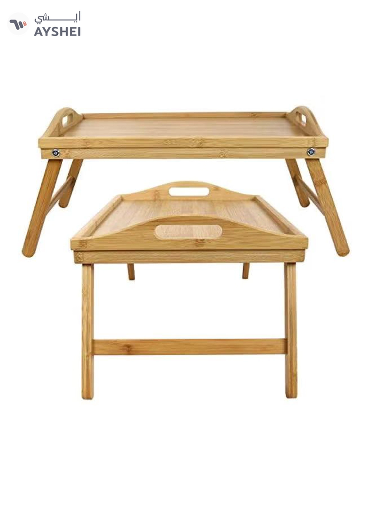 Greenco Foldable Breakfast Table Brown-3-3
