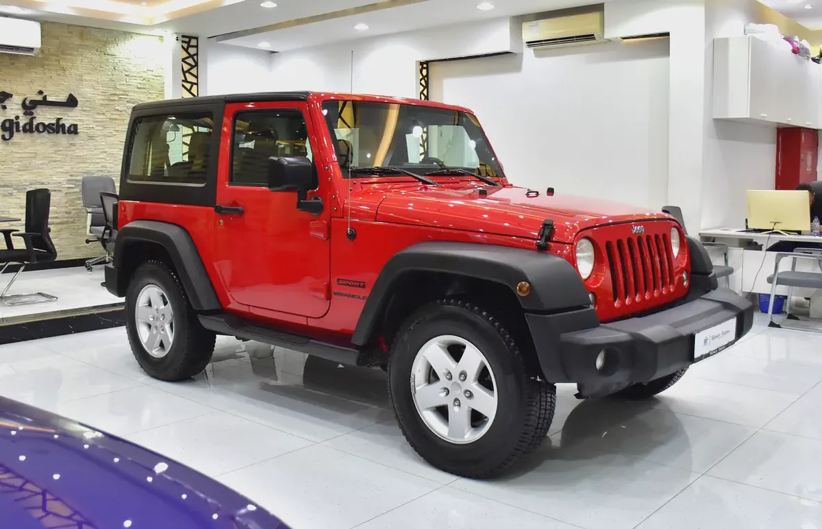 EXCELLENT DEAL for our Jeep Wrangler Sport ( 2017 Model ) in Red Color GCC Specs-2-2