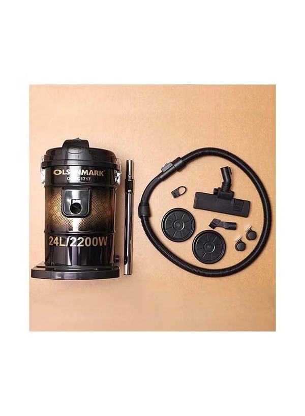 Olsenmark Drum Vacuum Cleaner 25 L 2200 W OMVC1717 Black/Gold