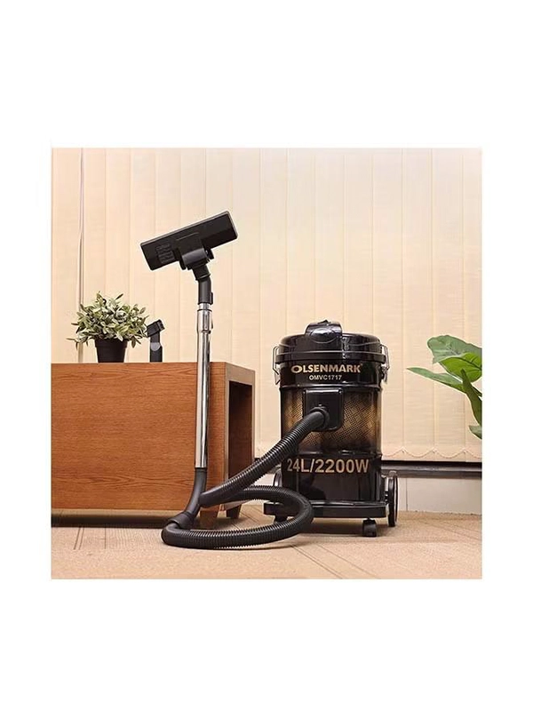 Olsenmark Drum Vacuum Cleaner 25 L 2200 W OMVC1717 Black/Gold