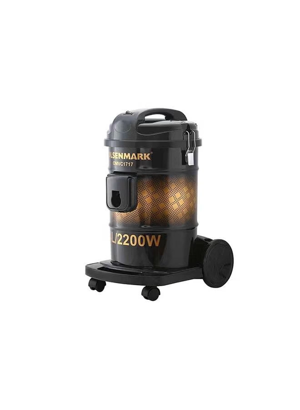 Olsenmark Drum Vacuum Cleaner 25 L 2200 W OMVC1717 Black/Gold