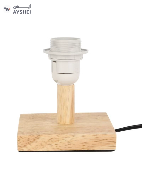 Epsilon Table Lamp- EPSTL192 with Wooden Base, Square Lampshade, Perfect for Studying, Working