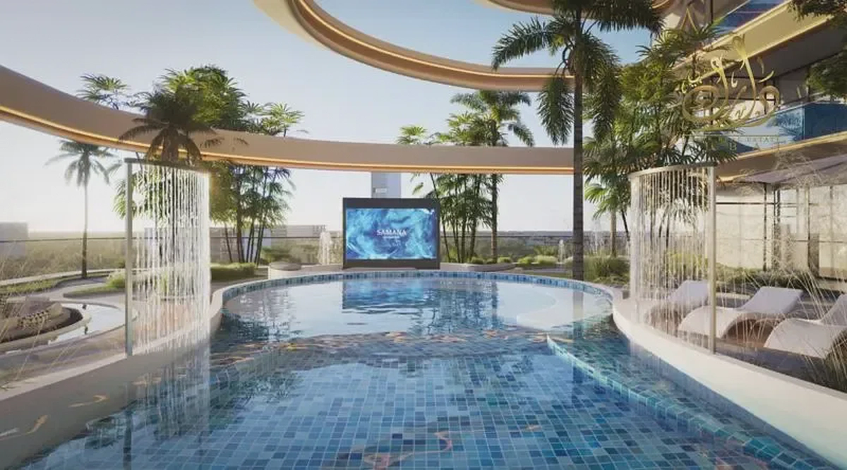 Furnished Studio | Samana Barari Heights | Balcony & Pool Access-1-1