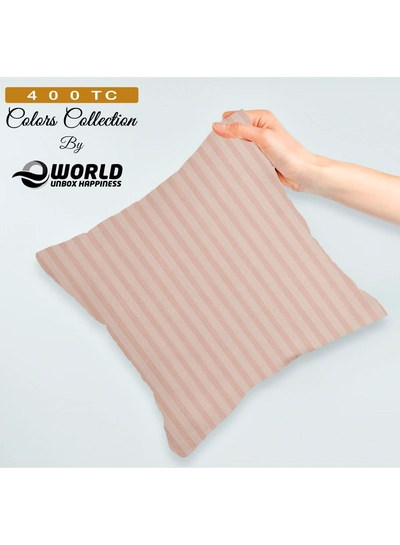 Eworld Set of 4 Cotton Cushions, 400 Thread Count Decorative Striped Farmhouse Lines Cushion-0