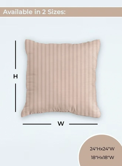 Eworld Set of 4 Cotton Cushions, 400 Thread Count Decorative Striped Farmhouse Lines Cushion-1