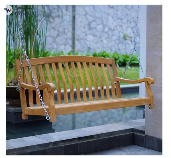 Yatai Decor Solid Wood Swing Seat - Garden Swing 2-Seater - Patio Hammock Hanging Swing Bench Seat