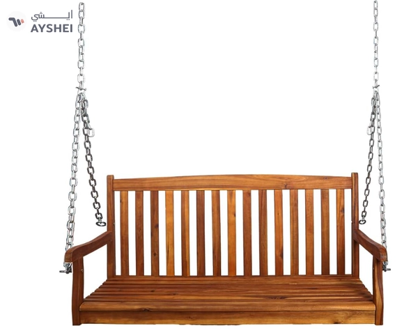Yatai Decor Solid Wood Swing Seat - Garden Swing 2-Seater - Patio Hammock Hanging Swing Bench Seat