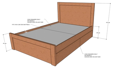 Terra Box Drawer Storage Bed-0