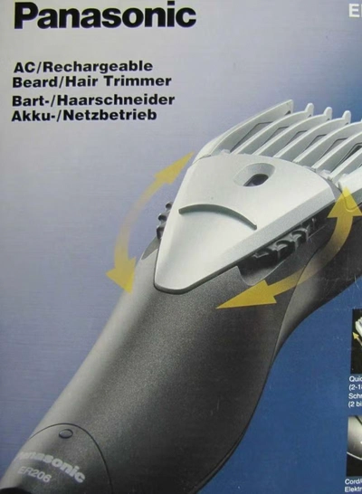 Panasonic Men'S Rechargeable Beard Hair Trimmer, 12 Cutting Lenghts, Er 206 Grey/White-2