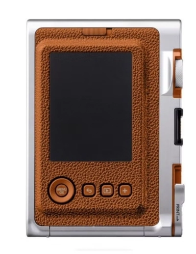 FUJIFILM Instax Mini EVO Hybrid Instant Camera – Brown (USB-C) | Instant Print -3