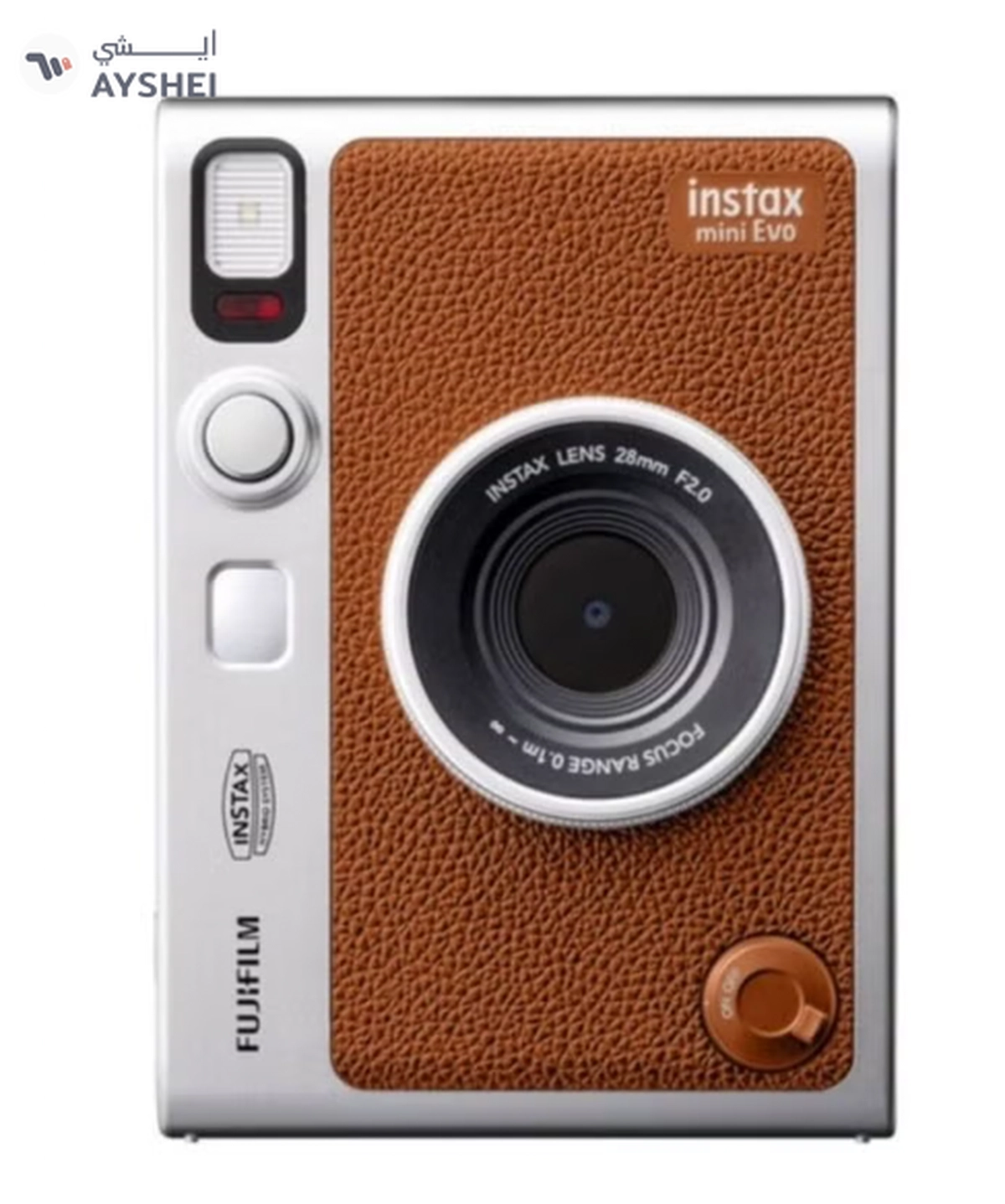 FUJIFILM Instax Mini EVO Hybrid Instant Camera – Brown (USB-C) | Instant Print -1-1