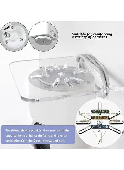 Eworld Acrylic Floating Wall Shelves with Cable Clip, Easy Installation Display Shelves for Plants-6