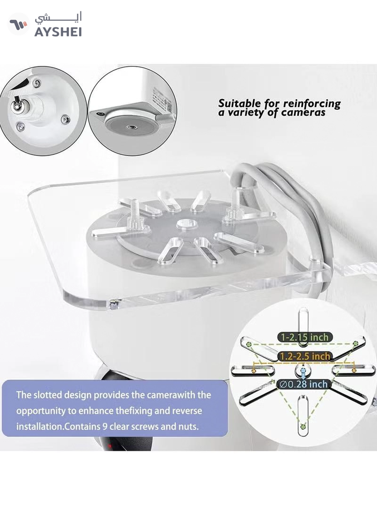 Eworld Acrylic Floating Wall Shelves with Cable Clip, Easy Installation Display Shelves for Plants-6-6