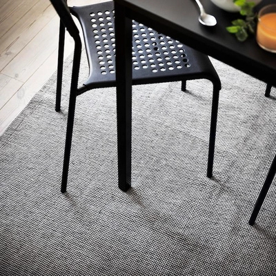 IKEA TIPHEDE Rug, Flatwoven, Black/Natural, 155x220 cm-4