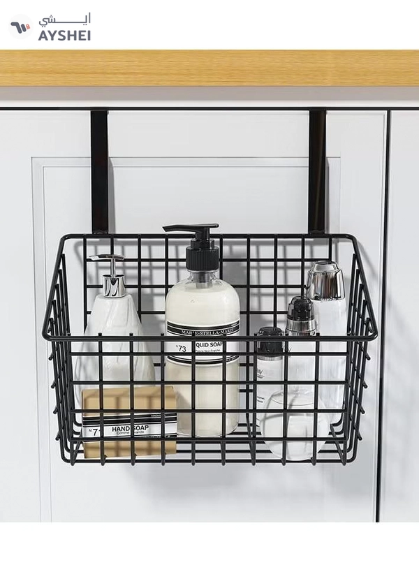 DubaiGallery Kitchen Basket Hanging Door Rear Shelf Storage Bathroom Kitchen Cabinet Door Hanger Hanging Basket