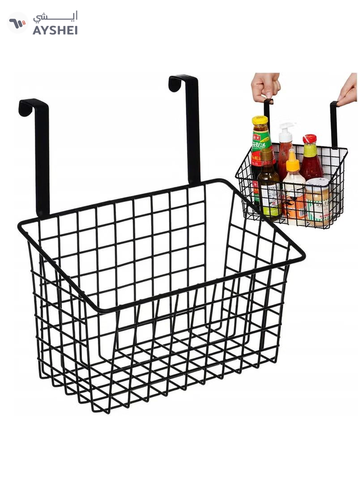DubaiGallery Kitchen Basket Hanging Door Rear Shelf Storage Bathroom Kitchen Cabinet Door Hanger Hanging Basket-1-1