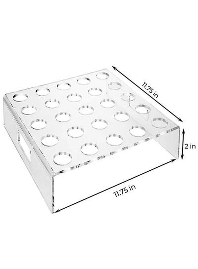 Eworld Clear Acrylic Appetizer Cups Serving Tray, 25 Slots Coffee Pods Organizer Tray-2