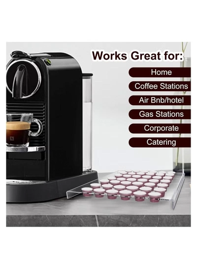 Eworld Clear Acrylic Appetizer Cups Serving Tray, 25 Slots Coffee Pods Organizer Tray-7