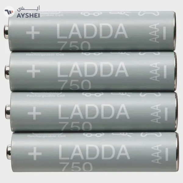 IKEA LADDA Rechargeable Battery: HR03 AAA 1.2V, 750mAh pack of 4