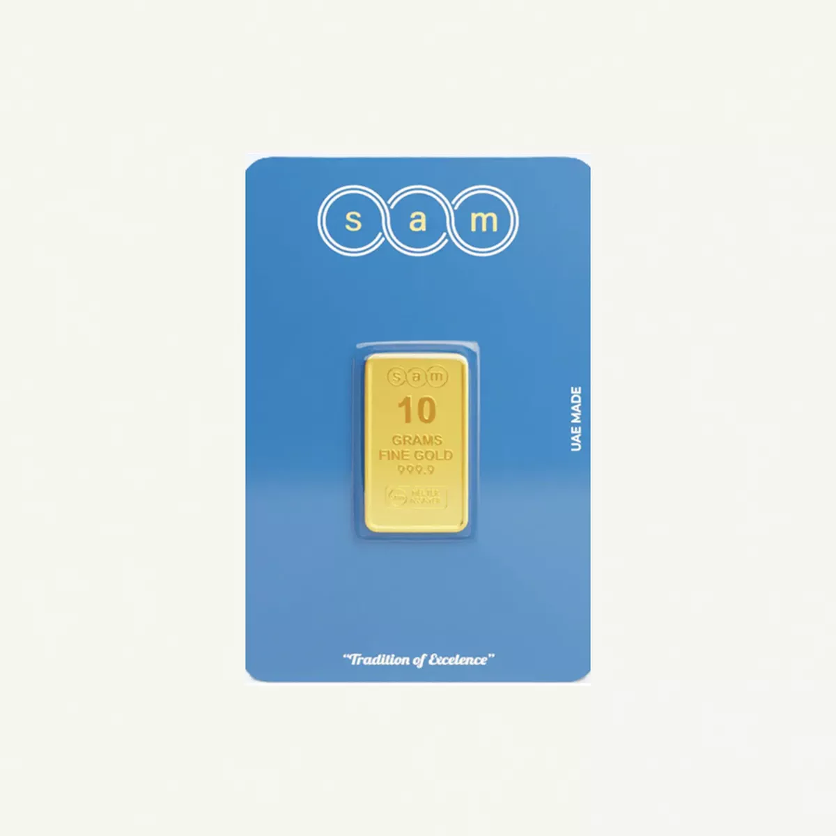 SAM MINTED BAR 10 GM 100% Authentic Approved by UAE Gold Delivery