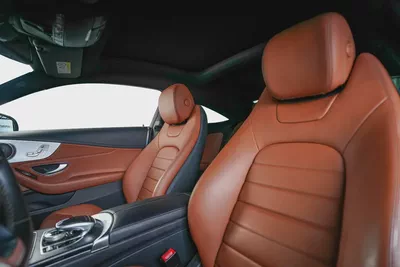 Mercedes Benz C200 Coupe- GCC-Selenite Grey-AMG Body Styling-Panoramic Roof-Mercedes FSH-15