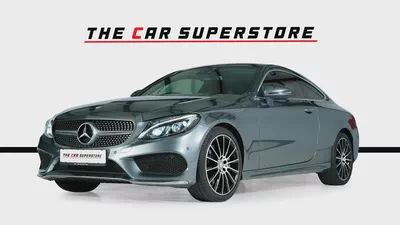 Mercedes Benz C200 Coupe- GCC-Selenite Grey-AMG Body Styling-Panoramic Roof-Mercedes FSH-3