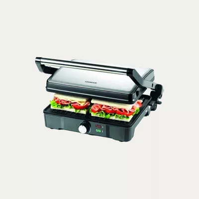 KENWOOD Health Grill, 3 Adjustable Grill Positions, 2000 W HGM31.000SI Silver-5