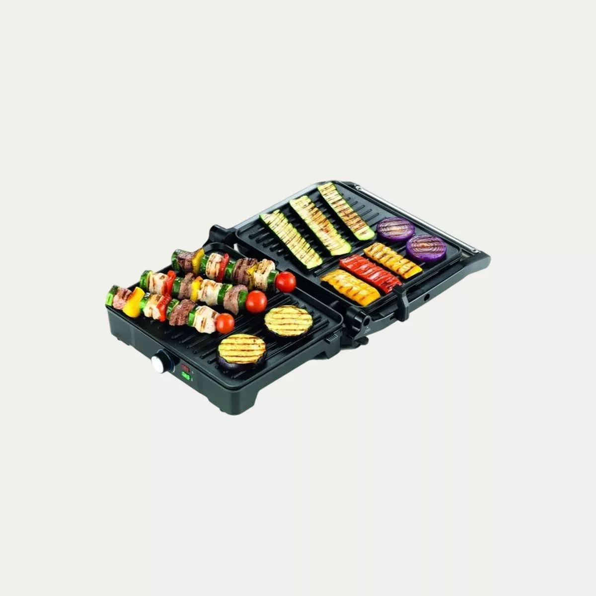 KENWOOD Health Grill, 3 Adjustable Grill Positions, 2000 W HGM31.000SI Silver-2-2