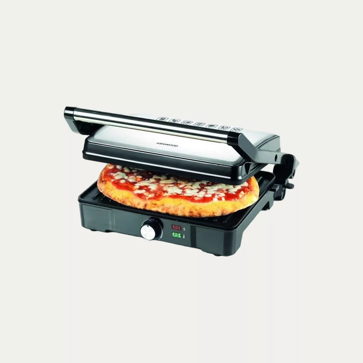 KENWOOD Health Grill, 3 Adjustable Grill Positions, 2000 W HGM31.000SI Silver-3-3