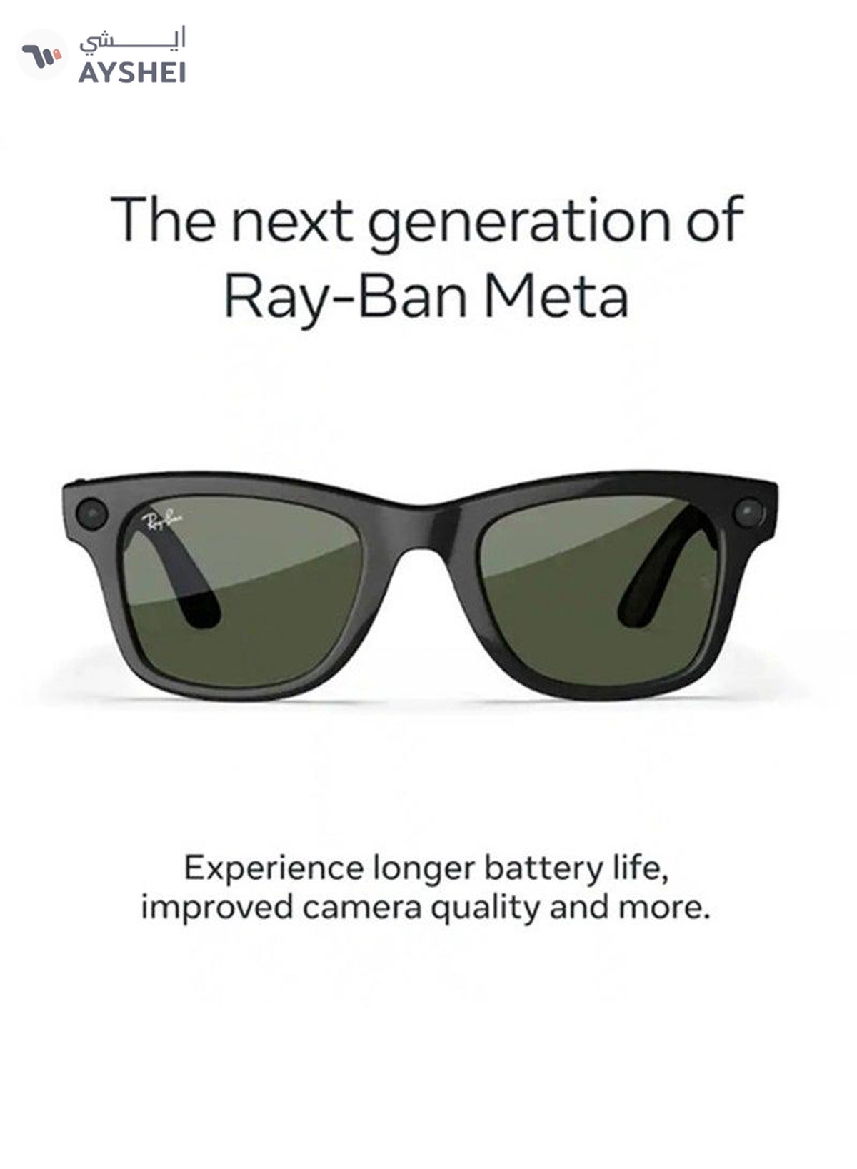 Meta Ray-Ban | Meta Wayfarer Large (Gen 2) - Matte Polarized Gradient Graphite lenses - Black Graphite-1-1