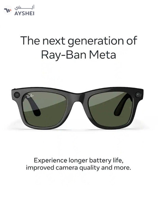 Meta Ray-Ban | Meta Wayfarer Large (Gen 2) - Matte Polarized Gradient Graphite lenses - Black Graphite