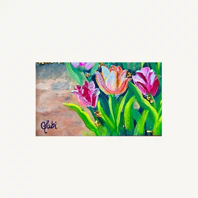 Original Painting: THE  GATHERING – 21 x 29.7 cm-1
